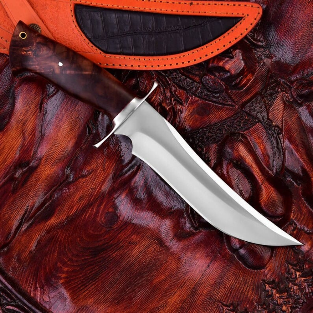 Custom Handmade D2 Steel 135 Inch Bowie Knife Perfect Grip Premium Leather Sheath 1