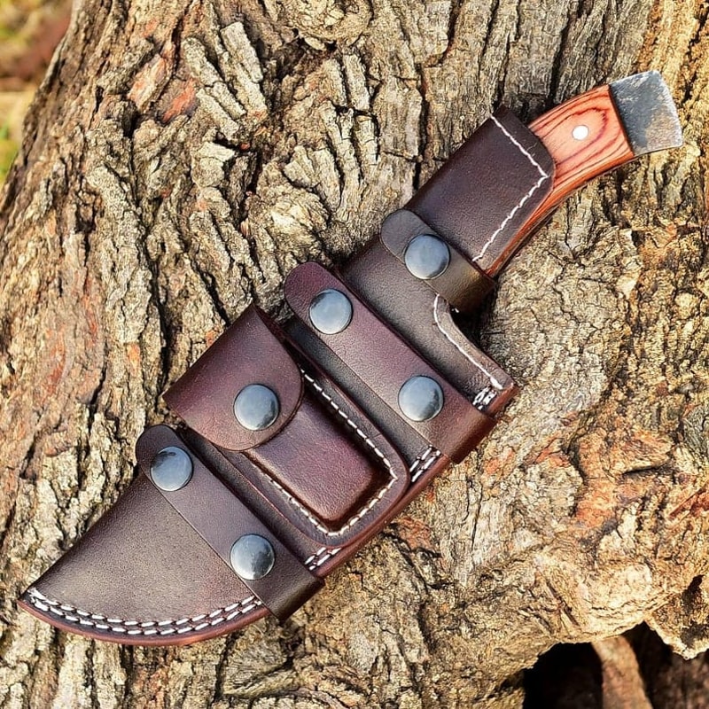 Custom Handmade High Carbon Steel Tracker Knife Hunting Knife Bowie Knife Premium Leather Sheath 6