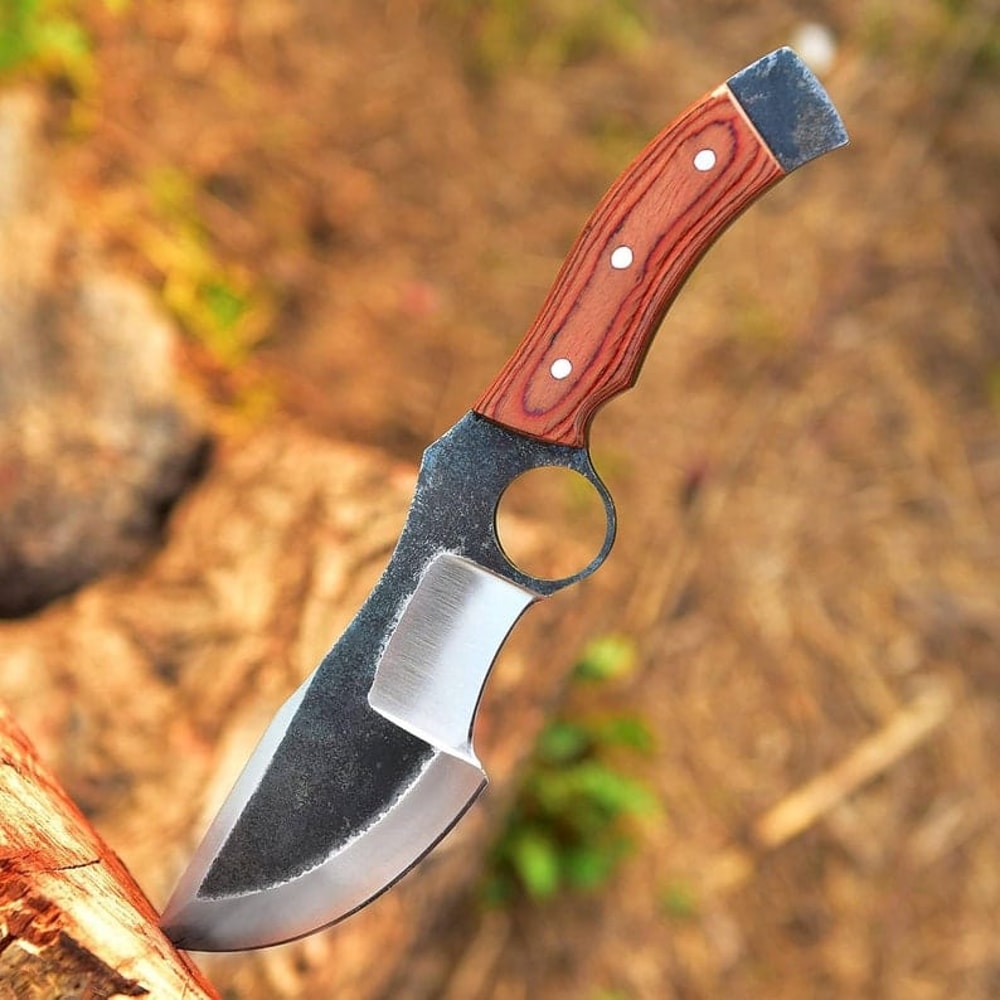 Custom Handmade High Carbon Steel Tracker Knife Hunting Knife Bowie Knife Premium Leather Sheath 3