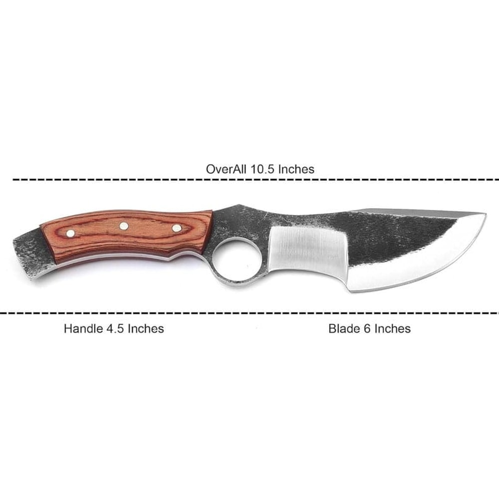 Custom Handmade High Carbon Steel Tracker Knife Hunting Knife Bowie Knife Premium Leather Sheath 2