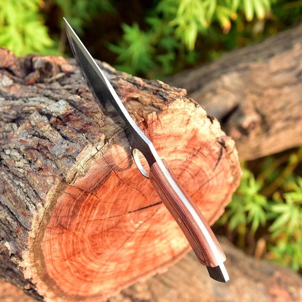 Custom Handmade High Carbon Steel Tracker Knife Hunting Knife Bowie Knife Premium Leather Sheath 4