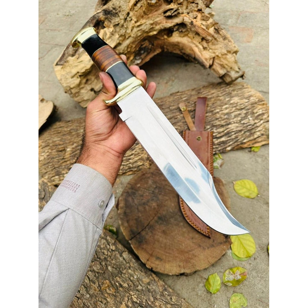Hand Forged Stainless Steel Bowie Knife Blade 10 Inches Handle 5 Inches Handle Weight 800 Gram Blade Thickness 4mm 3