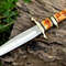 Custom Hand Forged Steel Hunting Knife Burnt Bone Handle With Leather Sheath Outdoor Camping Bushcraft Knife Best Gift 2