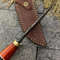 Custom HAND FORGED Damascus Skinner Knife Hunting Camping WSheath 5