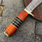 Custom HAND FORGED Damascus Skinner Knife Hunting Camping WSheath 3