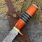 Custom HAND FORGED Damascus Skinner Knife Hunting Camping WSheath 1