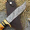 Custom Handmade Damascus Steel Bowie Hunting Knife Eagle Head Handle W Sheath 5