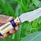 CUSTOM HAND FORGED D2 STEEL Camping Skinner Hunting Knife With Sheath Outdoor Knife Best Gift 2