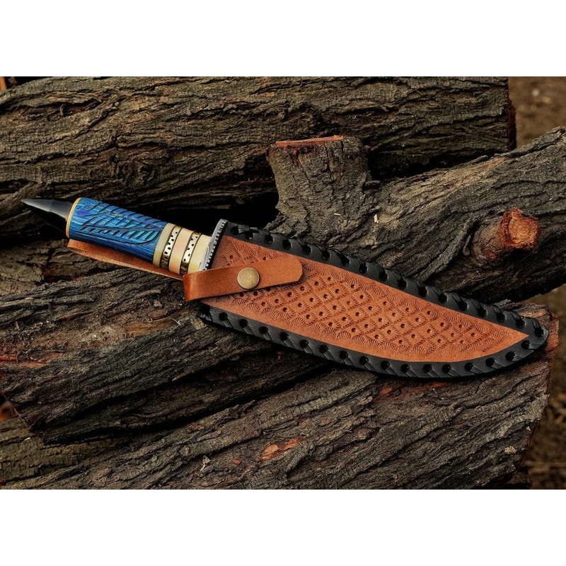 135 Unique Handcrafted Damascus Steel Knife Fixed Blade Knife Hunting Knife Bowie Knife Best Gift 3