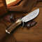 Top Rated Bowie Knife  Handmade Damascus Steel  Antler Handle  Best Handmade Bowie Knife With Leath 2