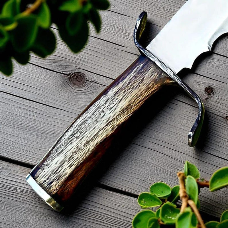Handmade D2 Steel Hunting Bowie Knife With Wood Handle Survival Knife Anniversary Gift Camping Knif 2