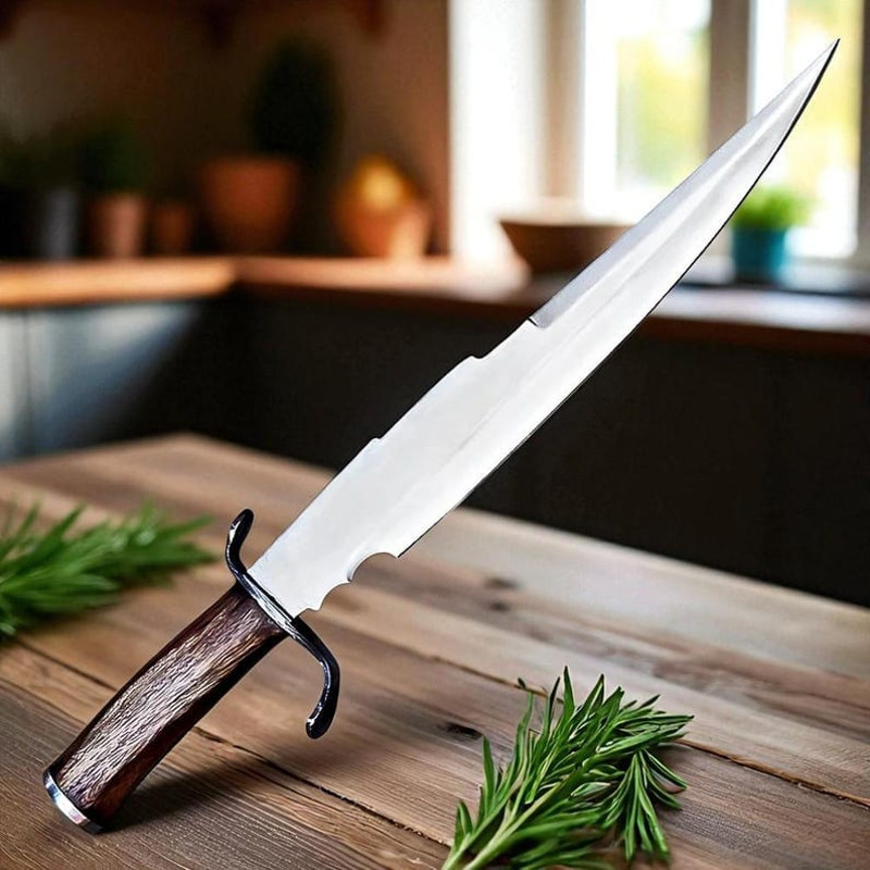 Handmade D2 Steel Hunting Bowie Knife With Wood Handle Survival Knife Anniversary Gift Camping Knif 3