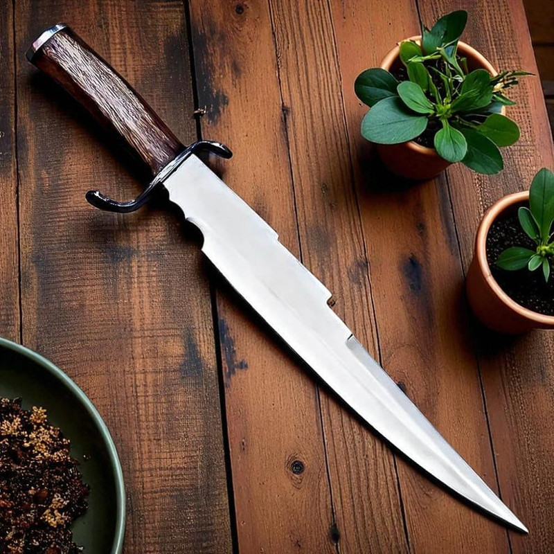 Handmade D2 Steel Hunting Bowie Knife With Wood Handle Survival Knife Anniversary Gift Camping Knif 4