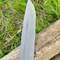 Hand Forged Damascus Hunting Knife With Blue Resin Handle And Brass Guard Unique Collectors Blade F 2