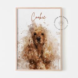 watercolor pet portrait from photo, dog painting, pet illustration, dog portrait, pet cartoon, cat portrait