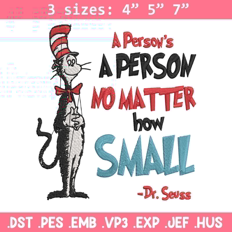 A person's no matter how small Dr Seuss Embroidery Design, Dr Seuss Embroidery, Embroidery File, Digital download..jpg