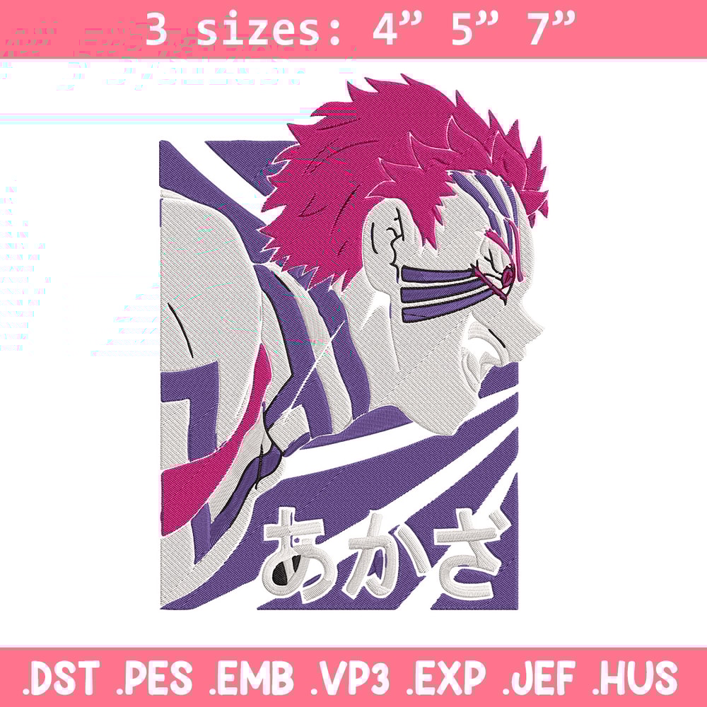 Akaza poster Embroidery Design, Demon slayer Embroidery, Embroidery File, Anime Embroidery, Digital download..jpg
