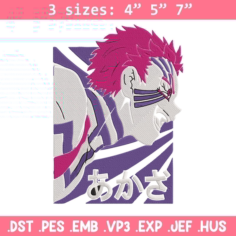 Akaza poster Embroidery Design, Demon slayer Embroidery, Embroidery File, Anime Embroidery, Digital download..jpg