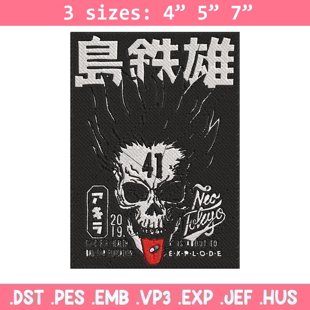 Akira 41 Poster Embroidery Design, Akira Embroidery, Embroidery File,Anime Embroidery, Anime shirt, Digital download..jpg