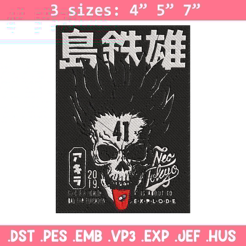 Akira 41 Poster Embroidery Design, Akira Embroidery, Embroidery File,Anime Embroidery, Anime shirt, Digital download..jpg