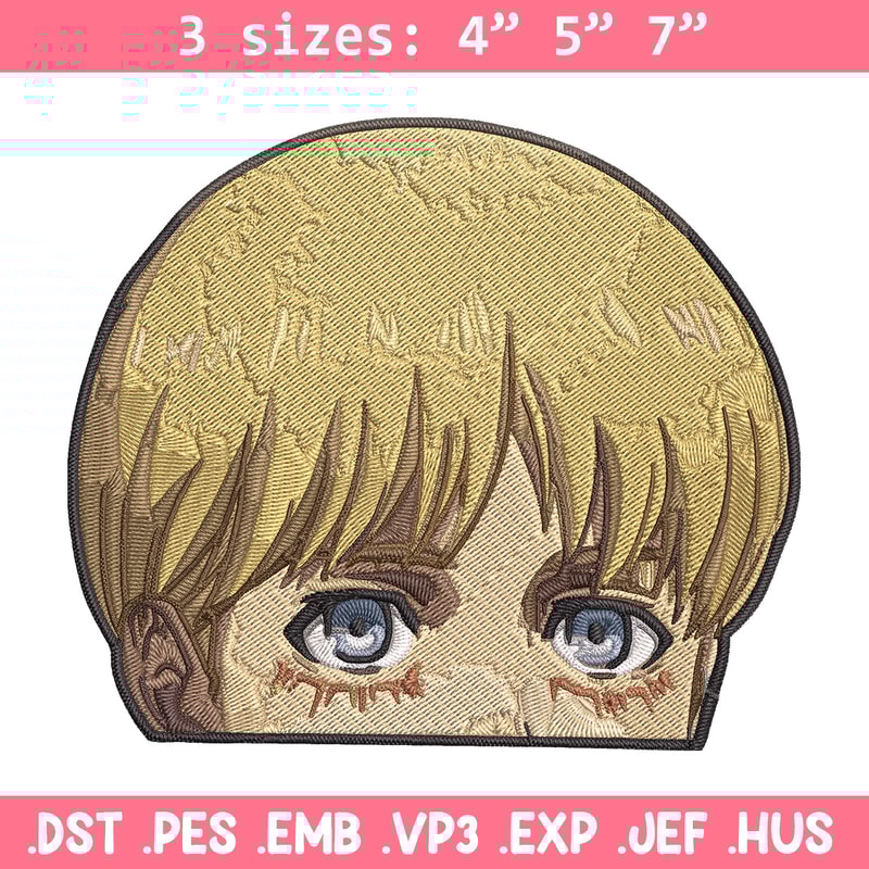 Armin Peeker Embroidery Design, Aot Embroidery, Embroidery File, Anime Embroidery, Anime shirt, Digital download..jpg