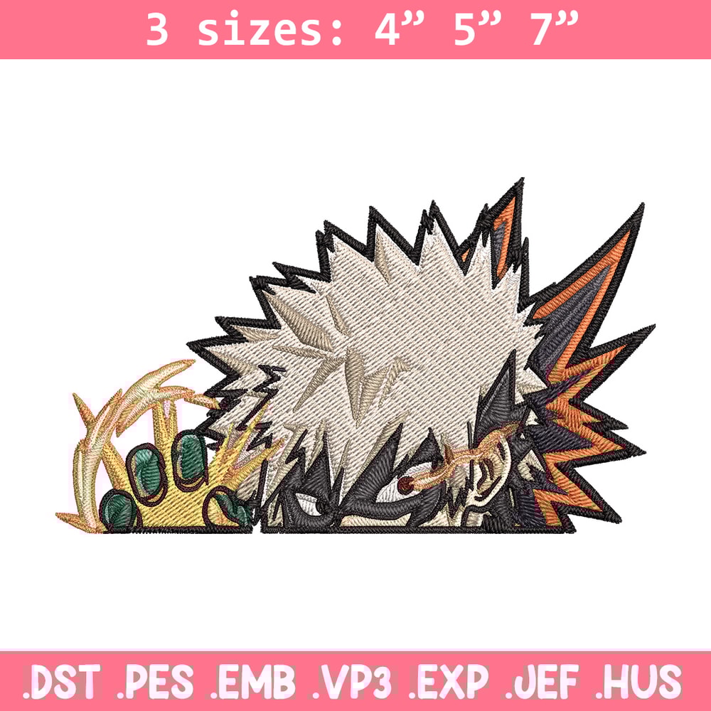 Bakugo Peeker Embroidery Design, Mha Embroidery, Embroidery File, Anime Embroidery, Anime shirt, Digital download..jpg