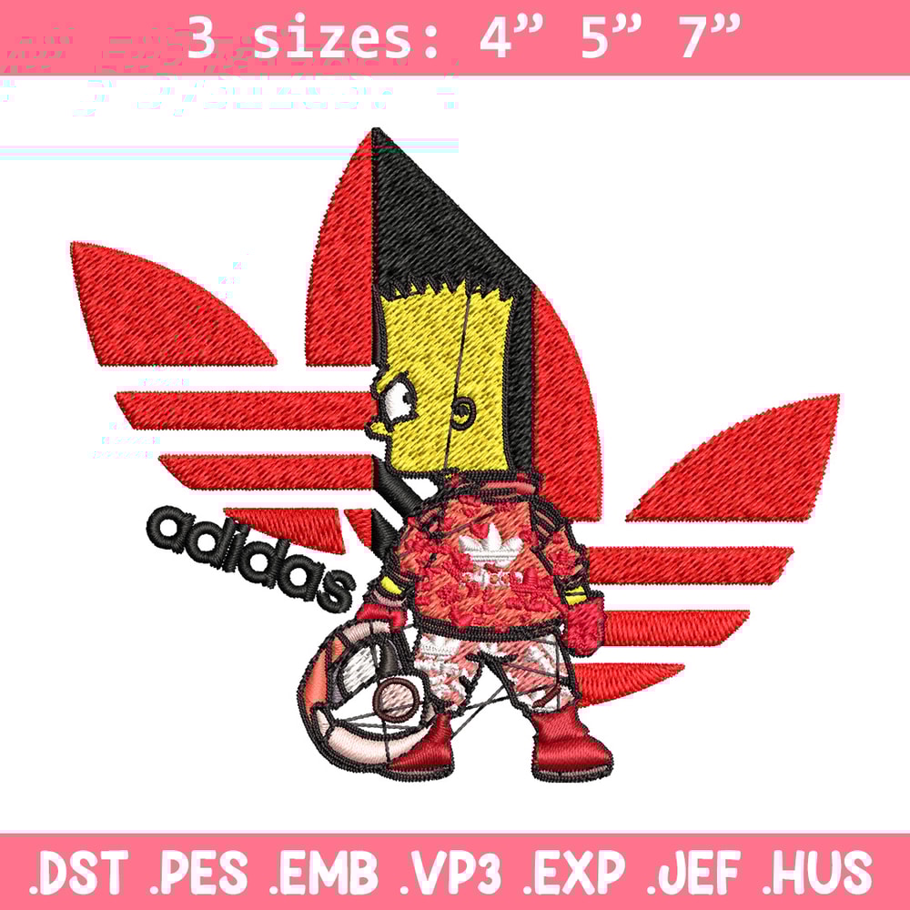 Bart racer adidas Embroidery Design, Adidas Embroidery, Brand Embroidery, Embroidery File, Logo shirt, Digital download.jpg