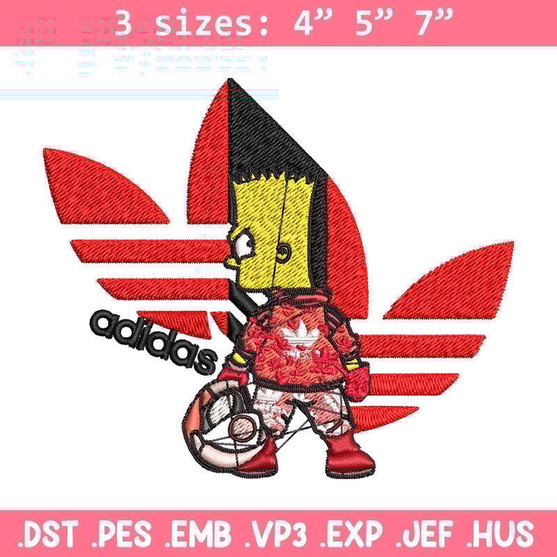 Bart racer adidas Embroidery Design, Adidas Embroidery, Brand Embroidery, Embroidery File, Logo shirt, Digital download.jpg