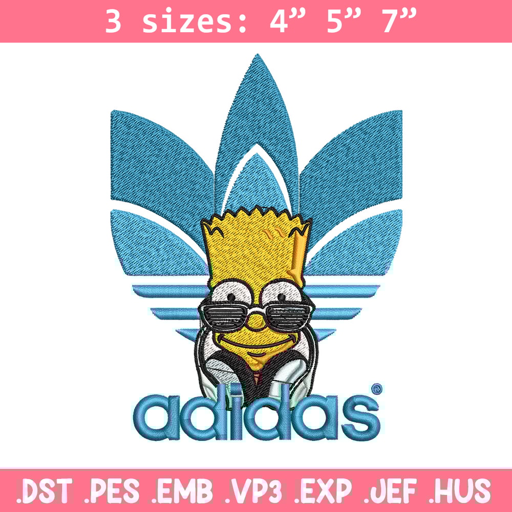 Bart simpson adidas Embroidery Design,Adidas Embroidery, Brand Embroidery, Embroidery File, Logo shirt, Digital download.jpg