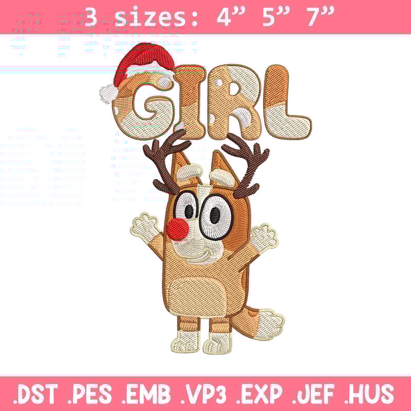 Bingo girl Embroidery Design, Bluey Embroidery, Embroidery File, Chrismas Embroidery, Anime shirt, Digital download.jpg