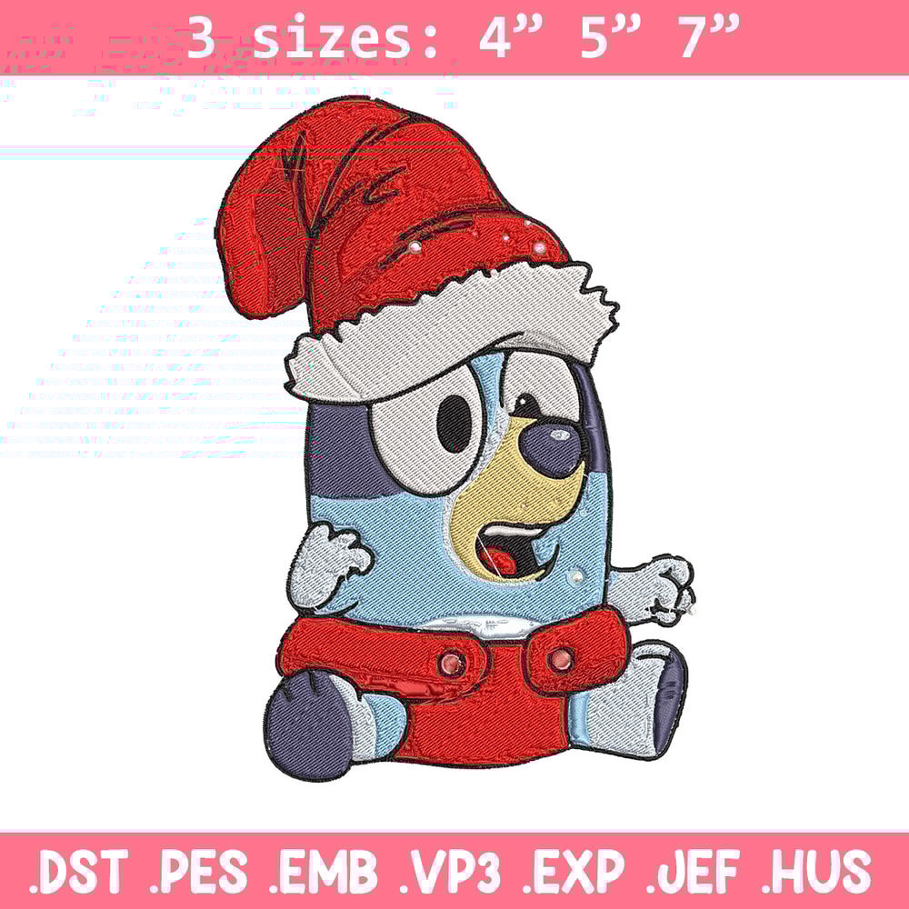 Bluey baby Embroidery Design, Bluey Embroidery, Embroidery File, Chrismas Embroidery,Anime shirt, Digital download..jpg