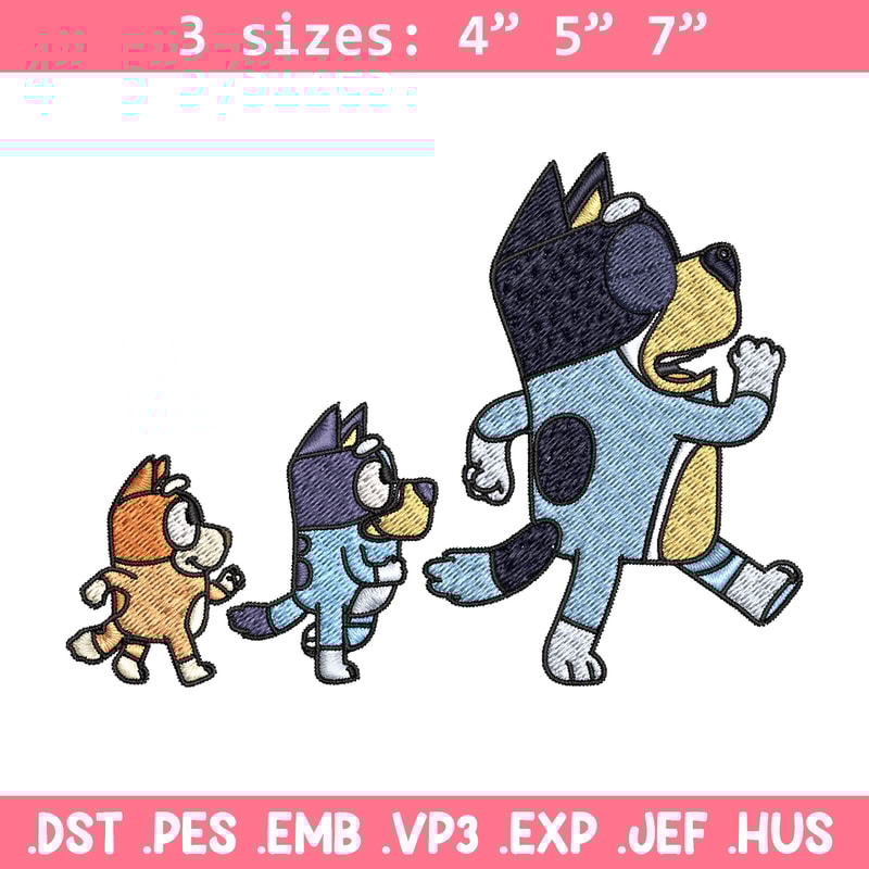 Bluey bingo and dad Embroidery, Bluey Embroidery, Embroidery File, cartoon design, cartoon shirt, Digital download..jpg