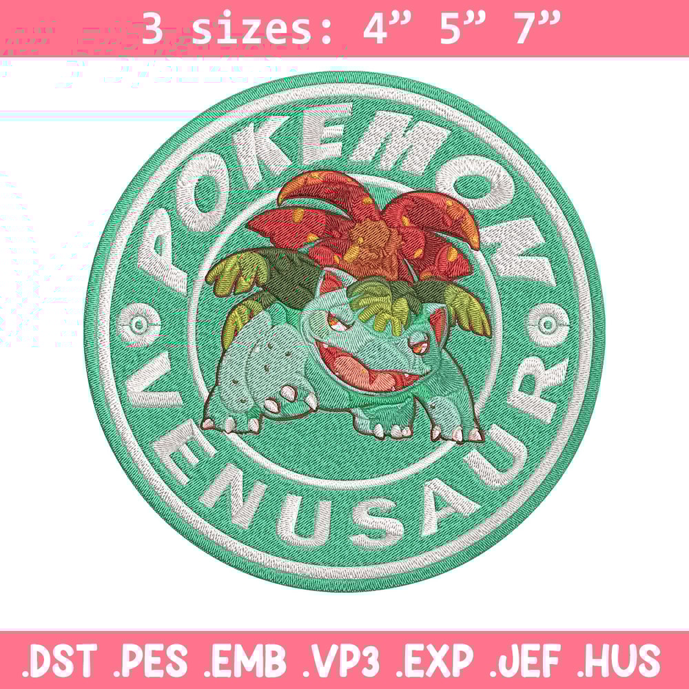 Bulbasaur poster Embroidery Design, Pokemon Embroidery, Embroidery File, Anime Embroidery, Anime shirt, Digital download.jpg