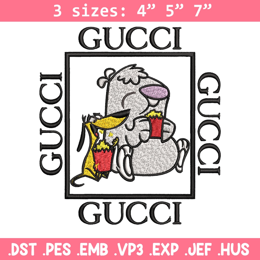 Cartoon Gucci Embroidery design, Cartoon Gucci Embroidery, cartoon design, Embroidery File, Gucci logo, Instant download.jpg