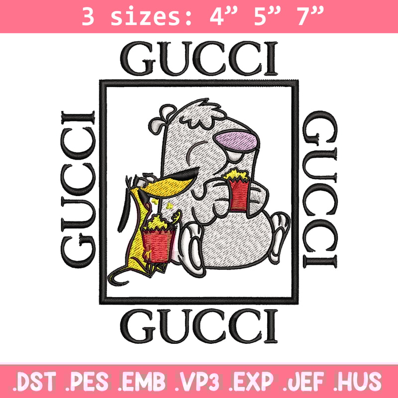 Cartoon Gucci Embroidery design, Cartoon Gucci Embroidery, cartoon design, Embroidery File, Gucci logo, Instant download.jpg