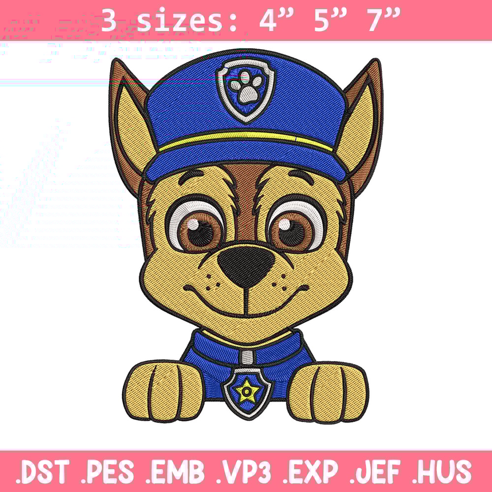 Chase Embroidery Design, Paw Patrol Embroidery, Embroidery File, Anime Embroidery, Anime shirt, Digital download.jpg
