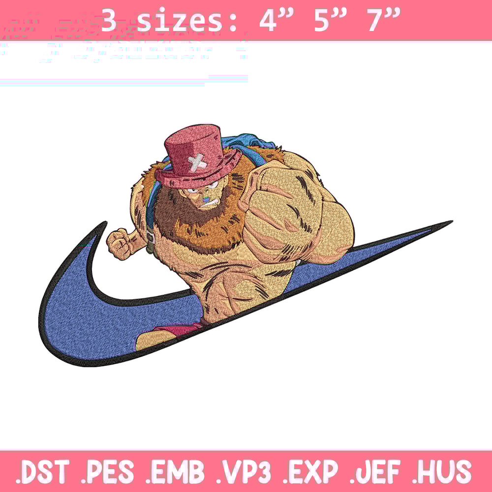 Choper x nike Embroidery Design, One piece Embroidery, Embroidery File, Nike Embroidery, Anime shirt, Digital download.jpg