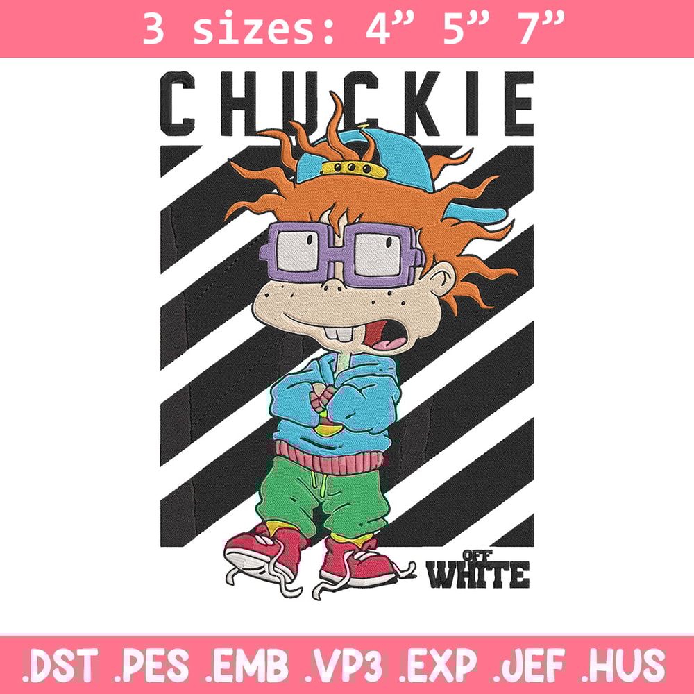 Chuckie Finster Embroidery Design, Rugrats Embroidery, Embroidery File, Anime Embroidery, Anime shirt,Digital download..jpg