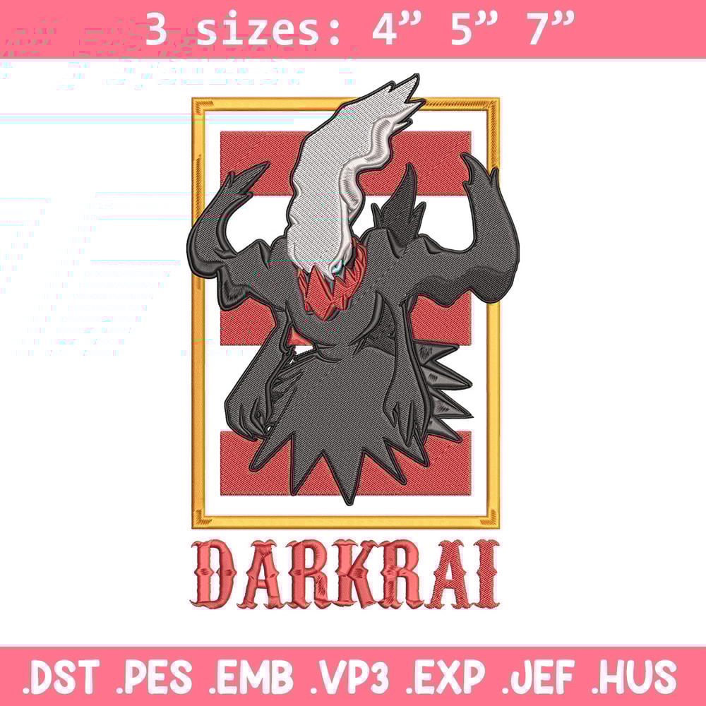 Darkrai poster Embroidery Design, Pokemon Embroidery, Embroidery File, Anime Embroidery, Anime shirt, Digital download.jpg