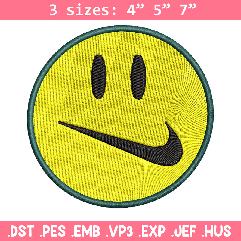 Emoji smile swoosh embroidery design, Emoji embroidery, logo design, embroidery file, logo shirt, Digital download.jpg