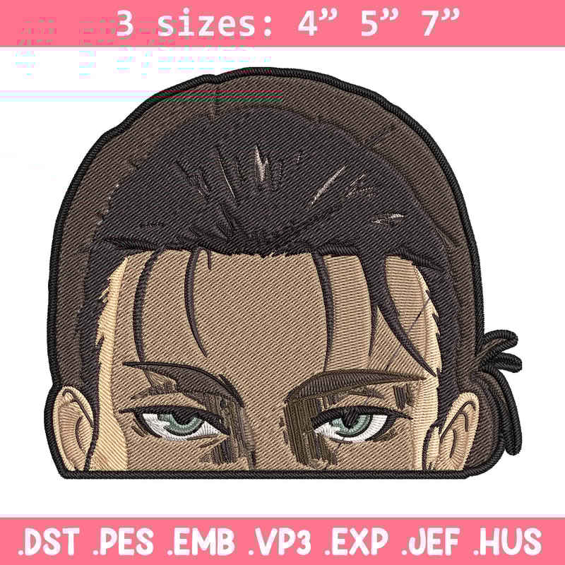 Eren Peeker Embroidery Design, Aot Embroidery, Embroidery File, Anime Embroidery, Anime shirt, Digital download.jpg