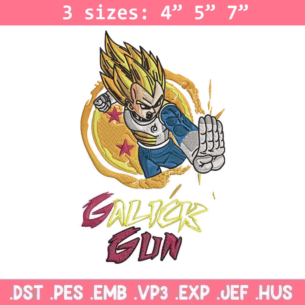 Galick gun Embroidery Design, Dragonball Embroidery, Embroidery File, Anime Embroidery, Anime shirt, Digital download..jpg