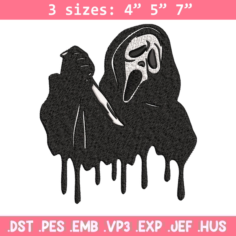 Ghostface knife Embroidery design, Horror Embroidery, Embroidery File, logo design, logo shirt, Digital download..jpg