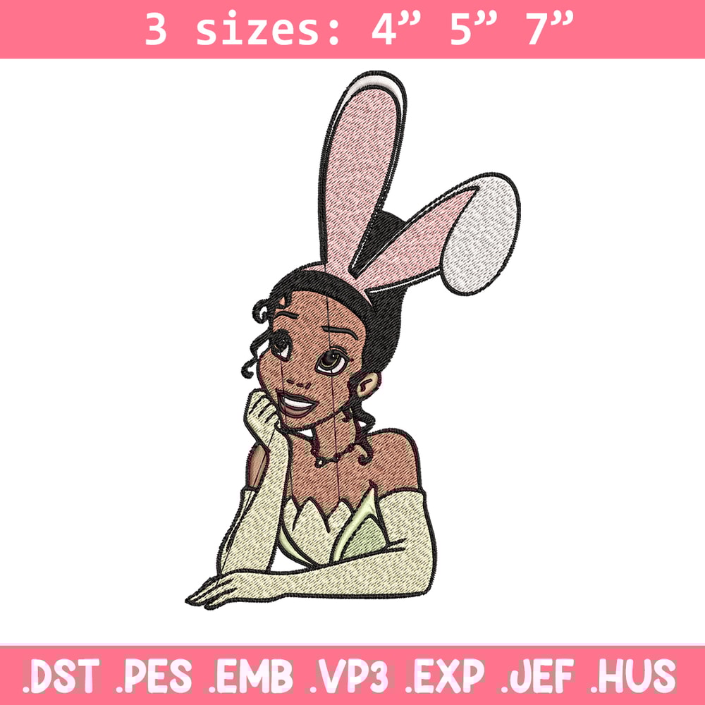 Girl bunny Embroidery design, Girl bunny Embroidery, Cartoon design, Embroidery File, logo shirt, Digital download..jpg