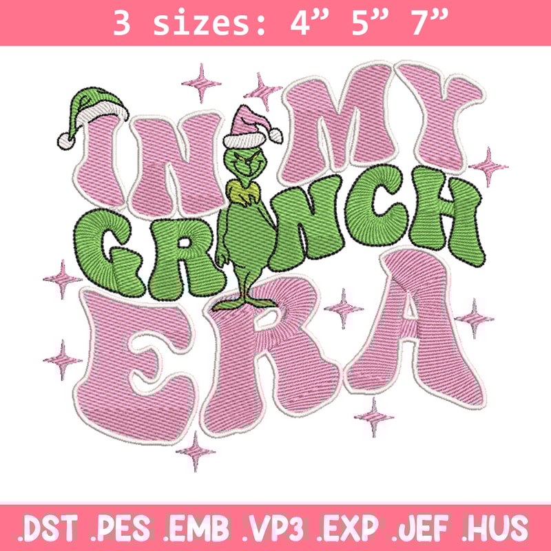 Grinch era embroidery design, Grinch embroidery, Chrismas design, Embroidery shirt, Embroidery file, Digital download..jpg