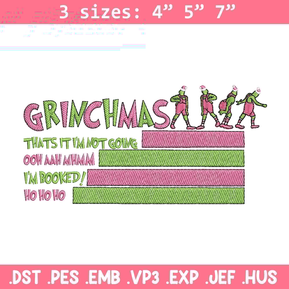 Grinchmas embroidery design, Chrismas design, Embroidery shirt, Embroidery file, Grinch embroidery, Digital download.jpg