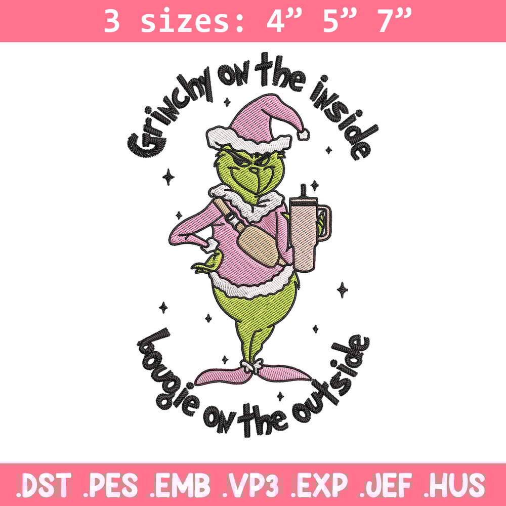 Grinchy Embroidery Design, Grinch Embroidery, Embroidery File, Chrismas Embroidery, Anime shirt,Digital download..jpg