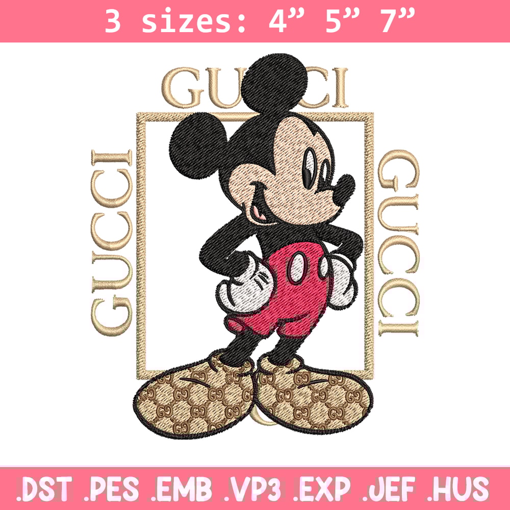 Gucci Mickey Mouse Embroidery design, Gucci Embroidery, Disney design, Embroidery File, cartoon shirt, Instant download..jpg
