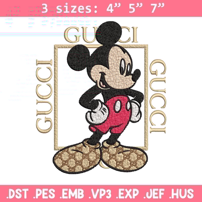 Gucci Mickey Mouse Embroidery design, Gucci Embroidery, Disney design, Embroidery File, cartoon shirt, Instant download..jpg