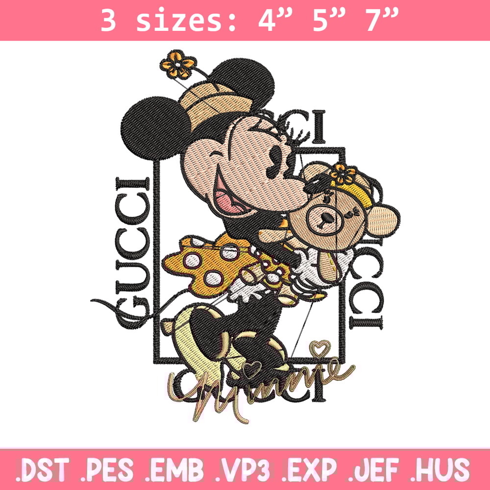 Gucci Minnie mouse Embroidery design, Gucci Embroidery, Disney design, Embroidery File, cartoon shirt, Instant download..jpg